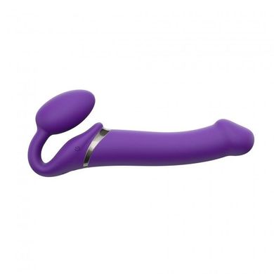 Безремневой страпон с вибрацией Strap-On-Me Vibrating Violet L, диам. 3,7см, пульт ДУ, регулируемый