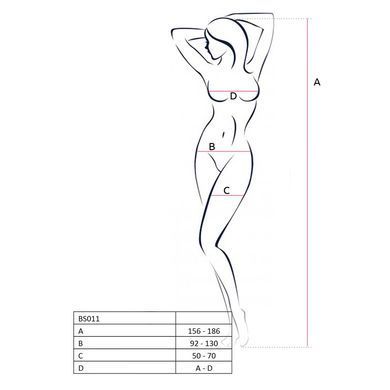 Бодістокінг Passion BS011 white, комбінезон, імітація панчіх і пояса, Білий