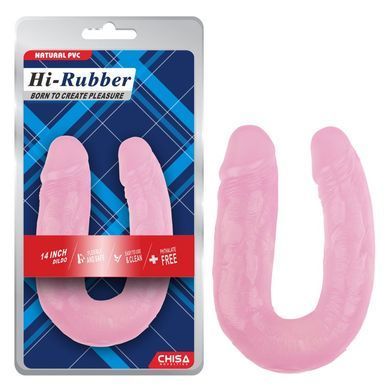 Фалоімітатор подвійний Chisa Hi-Rubber 14 Pink