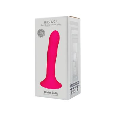 Дилдо з присоскою Adrien Lastic Hitsens 4 Pink, відмінно для страпона, діаметр 3,7 см, довжина 17,8