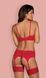 Комплект Obsessive Jolierose 3-pcs set red S / M