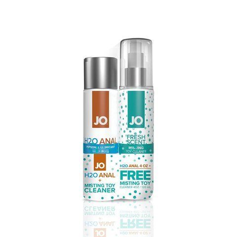 Комплект System JO GWP &mdash; ANAL H2O Lubricant 120 мл + Misting Toy Cleaner 120 мл