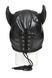 Маска з рогами Master Series: Dungeon Demon Bondage Mask with Horns, чорна