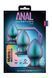 Набор анальных пробок разного размера Anal Adventure Blush, силиконовые, Ультрамарин