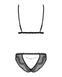 Сексуальный комплект с открытыми сосками Obsessive Millagro 2-pcs set black S/M
