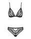 Сексуальный комплект с открытыми сосками Obsessive Millagro 2-pcs set black S/M