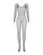 Сетчатый бодистокинг с длинным рукавом Obsessive Bodystocking N109 black S/M/L, черный, комбинезон,