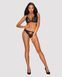 Сексуальный комплект с открытыми сосками Obsessive Millagro 2-pcs set black S/M