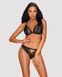 Сексуальный комплект с открытыми сосками Obsessive Millagro 2-pcs set black S/M