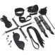 Набір мистецтва сексу - BDSM Set Leather, 10 предметів, натуральна шкіра, чорна