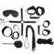 Набір мистецтва сексу - BDSM Set Leather, 10 предметів, натуральна шкіра, чорна