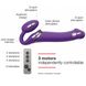 Безремневой страпон с вибрацией Strap-On-Me Vibrating Violet L, диаметр 3,7см, пульт ДУ, регулируемы