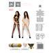 Бодістокінг Passion BS011 white, комбінезон, імітація панчіх і пояса, Білий