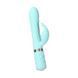 Роскошный кролик с ротацией и вибрацией Pillow Talk Lively, Teal, кристалл Сваровски, тройной отрост, Бирюзовый
