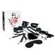 Набір мистецтва сексу - BDSM Set Leather, 10 предметів, натуральна шкіра, чорна