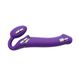 Безремневой страпон с вибрацией Strap-On-Me Vibrating Violet L, диам. 3,7см, пульт ДУ, регулируемый