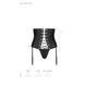 Пояс-корсет из экокожи CELINE SET black XXL/XXXL &mdash; Passion шнуровка, съемные пажи для чулок, стринги