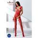 Бодистокинг Passion BS062 red, комбинезон, имитация чулок, Красный