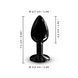 Металлическая анальная пробка с кристаллом Dorcel Diamond Plug Black S