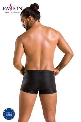 Чоловічі шкіряні боксери з клапаном Passion Short Patrick XXL/XXXL, чорні