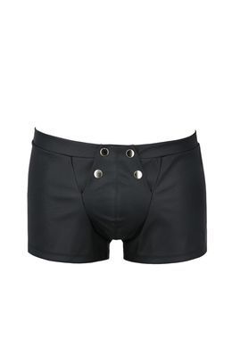 Чоловічі шкіряні боксери з клапаном Passion Short Patrick XXL/XXXL, чорні