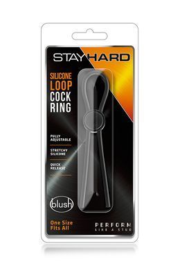Регулируемое эрекционное кольцо STAY HARD SILICONE LOOP BLACK