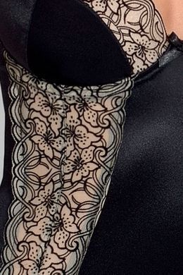 Корсет с пажами MONTANA CORSET black S/M - Passion Exclusive, трусики, Черный