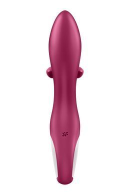 Вибратор кролик с тройным отростком Satisfyer Embrace me Berry, 2 мотора, диаметр 3,6 см