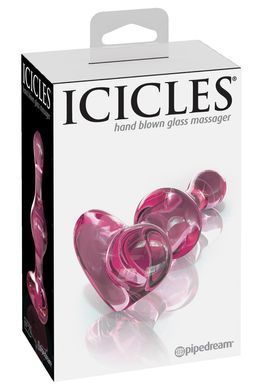 Скляний анальний затор серце Pipedream Icicles № 75