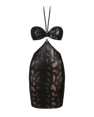Платье под змеиную кожу Obsessive Vivianty dress M/L, черное