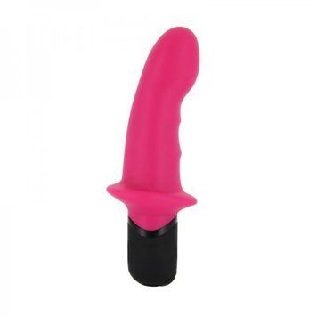 Вибратор Dorcel Mini Lover Magenta с ограничителем, для точки G и массажа простаты, Розовый