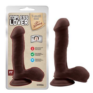 Фаллоимитатор&nbsp;на&nbsp;присоске&nbsp;Chis&nbsp;Topless&nbsp;Lover&nbsp;Brown,&nbsp;коричневый