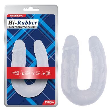 Фаллоимитатор&nbsp;двойной Chisa&nbsp;Hi-Rubber&nbsp;14 Clear