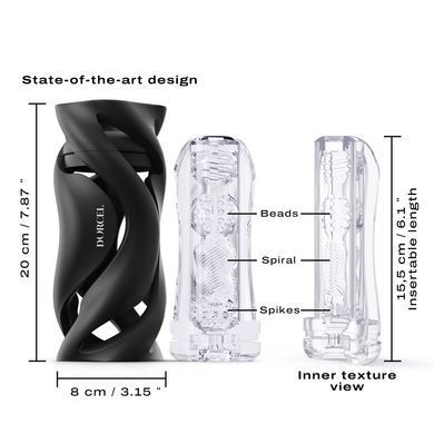 Мастурбатор Dorcel DEEP BLOW BLACK, двойное использование