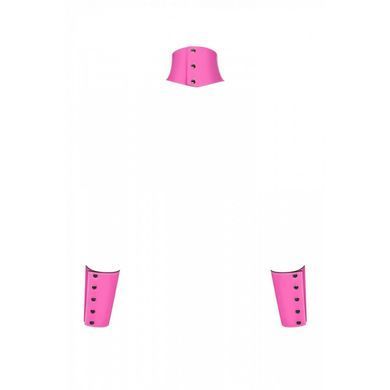 Комплект чокер із наручниками Obsessive Lollypopy Cuffs One Size Рожеві