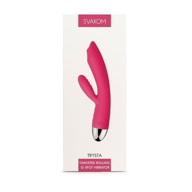 Вибратор кролик с жемчужной стимуляцией точки G Svakom Trysta Plum Red, Розовый