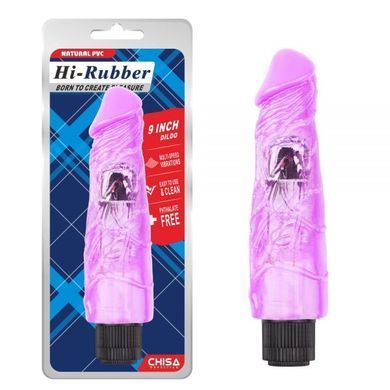 CH15454 Вибратор&nbsp;фиолетовый&nbsp;Hi-Rubber&nbsp;9&nbsp;Dildo&nbsp;Chisa