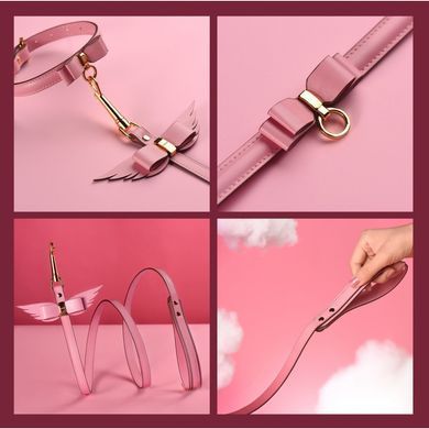 Подарунковий набір BDSM італійська шкіра рожевий Upko lovely kinky Puppy set