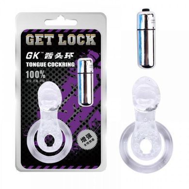 Насадка&nbsp;с&nbsp;язычком&nbsp;и&nbsp;вибропулей&nbsp;GET&nbsp;LOCK&nbsp;Vibe&nbsp;Cocking&nbsp;белая