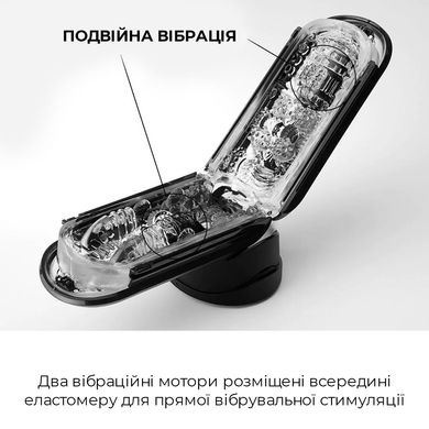 Вибромастурбатор Tenga Flip Zero Electronic Vibration Black, изменяемая интенсивность, раскладной, Черный