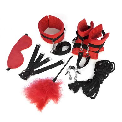 Набор БДСМ Art of Sex - Soft Touch BDSM Set, 9 предметов, Красный