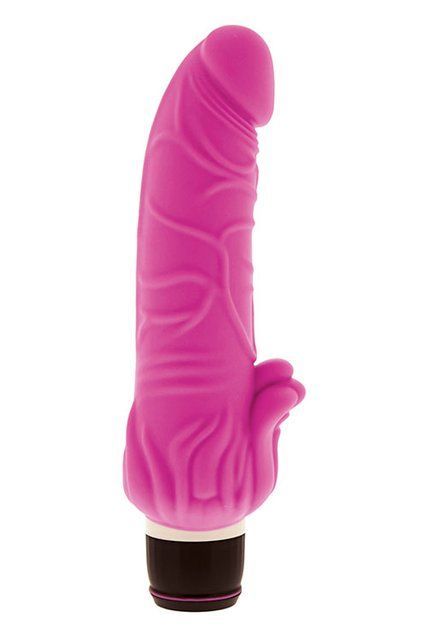 Вібромасажер класичний із стимулятором клітора DreamToys VIBES OF LOVE рожевий