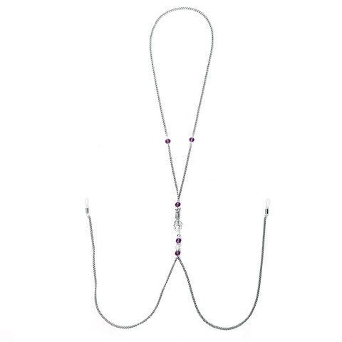 Украшение для сосков Art of Sex - Nipple Clamps Arrow, цвет фиолетовый