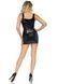 Leg Avenue Vinyl lace up mini dress S Black