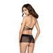 Прозрачная сорочка с открытой спиной MARESOL CHEMISE black XXL/XXXL - Passion, трусики, Черный