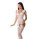 Бодистокинг Passion BS062 white, комбинезон, имитация чулок, Белый