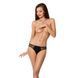 Трусики-сліпи з мереживною сіточкою Dina Thong black S/M - Passion, Черный