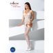 Бодистокинг Passion BS062 white, комбинезон, имитация чулок, Белый