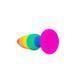 Силіконова анальна пробка Wooomy Hiperloo Silicone Rainbow Plug L, діаметр 3,9 см, довжина 13,1 см, Радуга