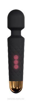 Минивибромассажер Dorcel Wand Wanderful Black мощный, водонепроницаемый, 18 режимов работы, Черный